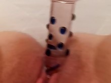 amateur close-up dildo juicy masturbation milf oil orgasm pussy